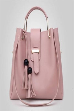 3-Piece Leather Handbag Set Pink - v1556091576/N24396543A_4