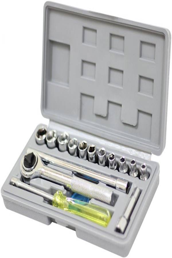 17-Piece Wrench Tool Set Silver