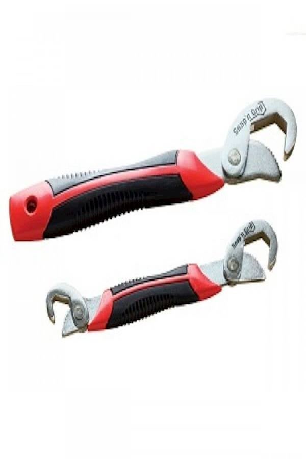 2-Piece Auto Adjustable Snap-N-Grip Wrench Set Red/Black/Silver 5.2 x 0.7cm - Image 4