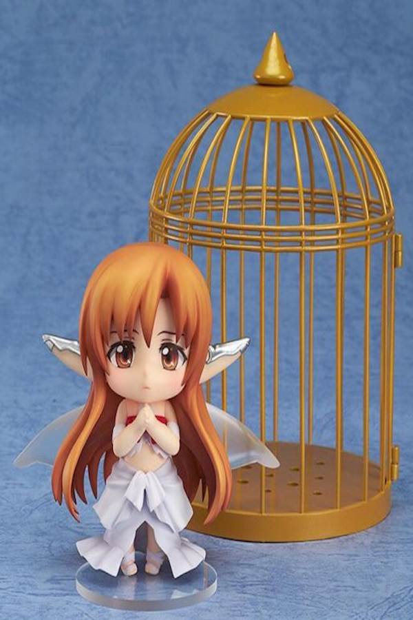 ماركة غير محددة - نموذج للعبة Sword Art Online SAO Yuuki Asuna Titania Ver مع قفص عصافير 10سم - Image 1