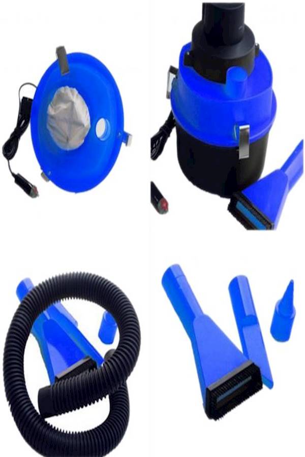 مكنسة كهربائية لتنظيف السيارة الجاف والرطب بجهد 12 فولت مع 4 رؤوس - Image 3