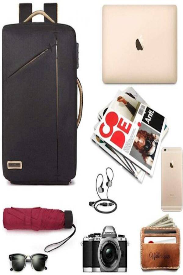 Polyester Laptop Backpack Black  - Image 3