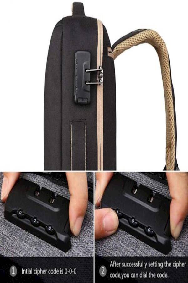 Polyester Laptop Backpack Black  - Image 5