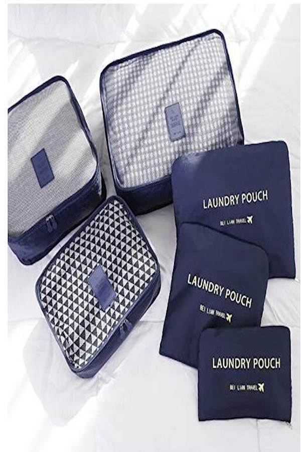 Generic - 6-Piece Travel Packing Organizers Set Blue - Image 1
