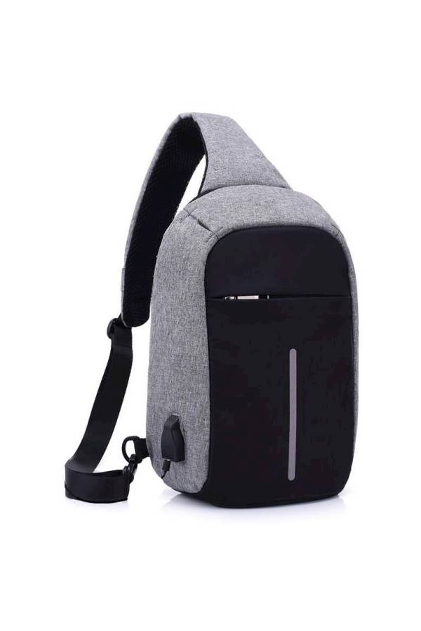 حقيبة مضادة للسرقة مزودة بشاحن USB أسود - Image 1