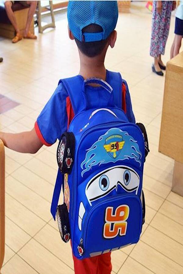 Polyester Kids Backpack Blue - Image 5