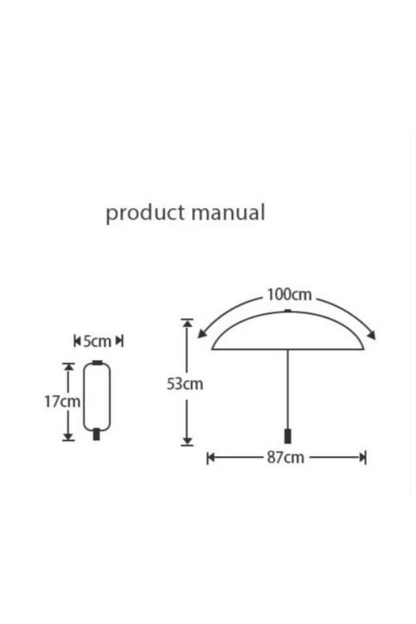 شمسية قابلة للطيّ مضادة للأشعة فوق البنفسجية أزرق / فضي - Image 4