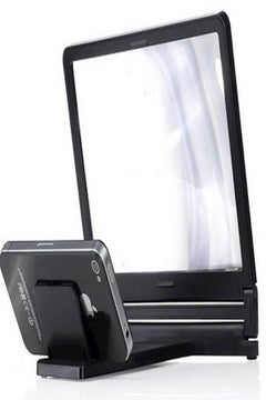 Mobile Phone Enlarge Screen Display Stand Magnifier For Phone [Black Color]