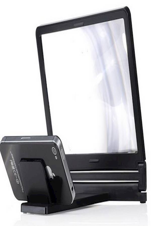 Generic - Mobile Phone Enlarge Screen Display Stand Magnifier For Phone [Black Color] - Image 1