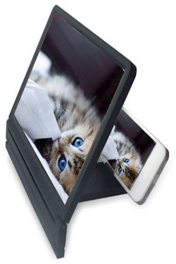 Generic - Mobile Phone Enlarge Screen Display Stand Magnifier For Phone [Black Color] - Image 1