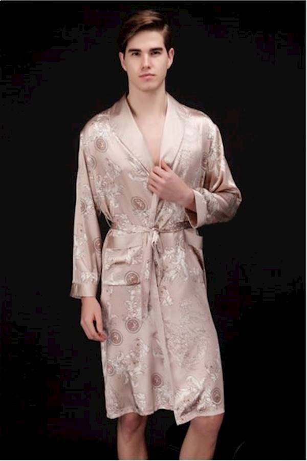 Long Sleeves Robe Brown  - Image 2