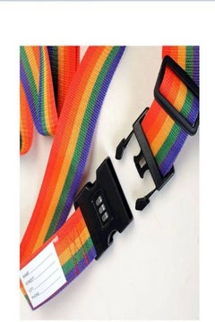 Generic 2-Piece Password Lock Adjustable Luggage Strap Red/Black/Purple  - Image 2
