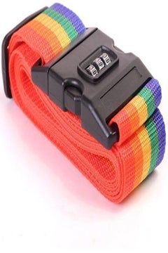 Generic 2-Piece Password Lock Adjustable Luggage Strap Red/Black/Purple  - Image 3