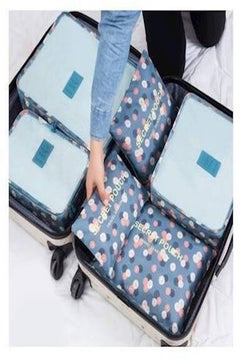 Generic 6-Piece Travel Packing Pouch Set Blue/Pink/Beige  - Image 4