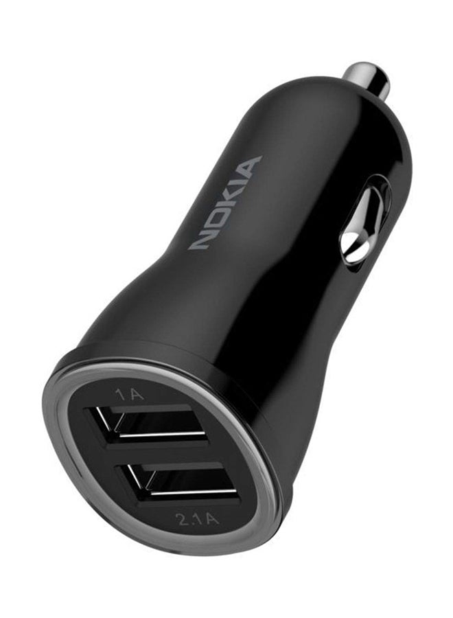 NOKIA 2-Port USB Car Charger Black
