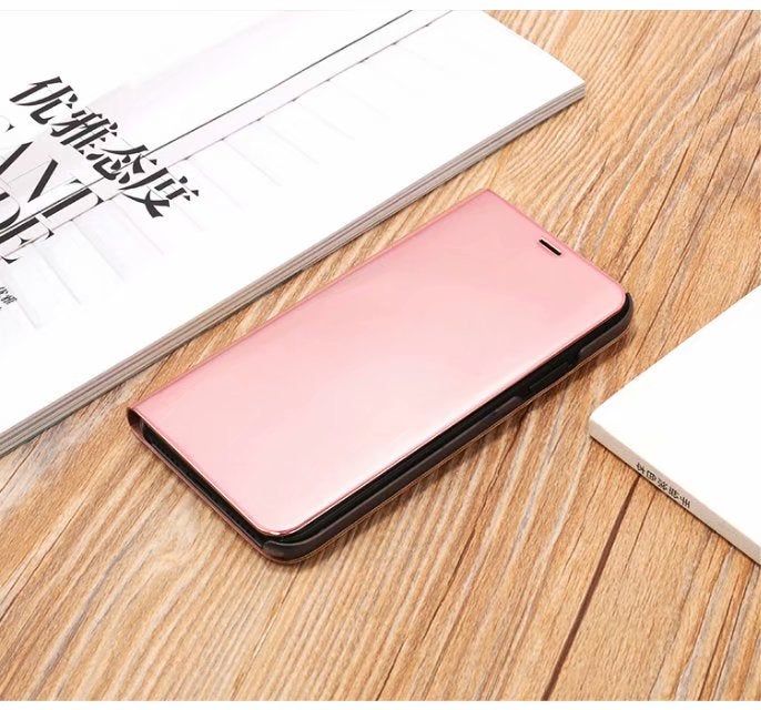 Generic - Ultra-Thin Translucent View Mirror Flip Electroplate Stand Case Cover For Samsung Galaxy S7 Edge Rose gold - Image 1