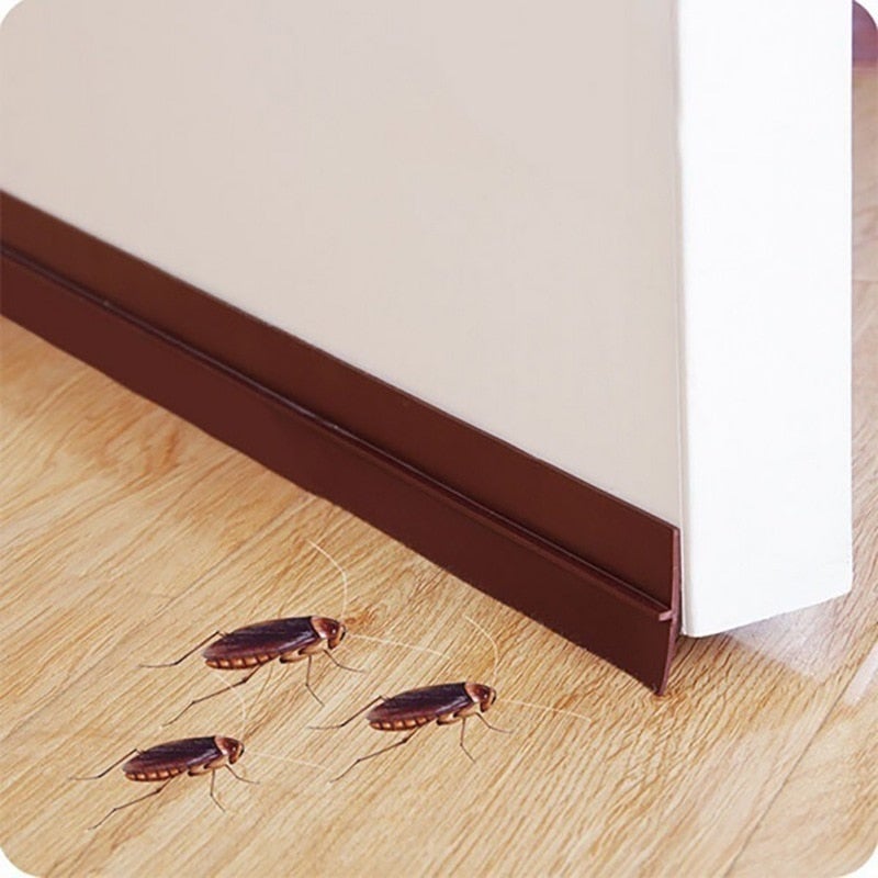 3M - Silicone Self-Adhesive Weather Stripping Under Door Draft Stopper Window Seal Strip Noise Stopper Insulator Door Sweep Prevent White 30.0X25.0X5.0cm - Image 1