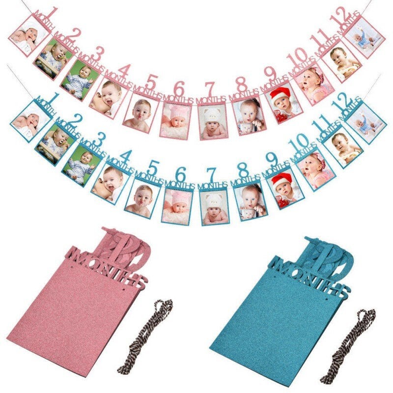 12 Months Birthday Photo Wall Display Multicolour 30.0x25.0x5.0cm - Image 3