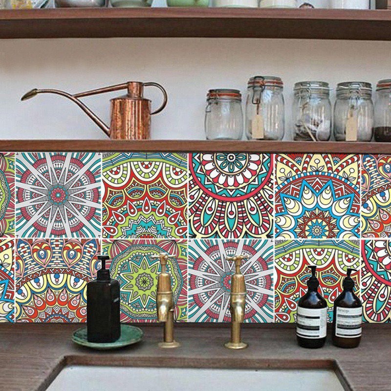 ZOOYOO Moroccan Style Diy Mosaic Wall Tiles Stickers Multicolour 30.0x25.0x5.0cm - Image 3