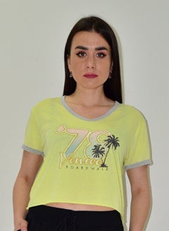 78 Venice Graphic Print T-Shirt Yellow - v1556101798/N22781179V_1