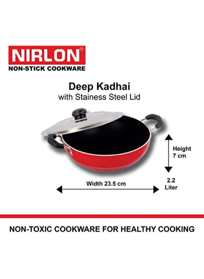 4-Piece Non-Stick Cookware Set Red
