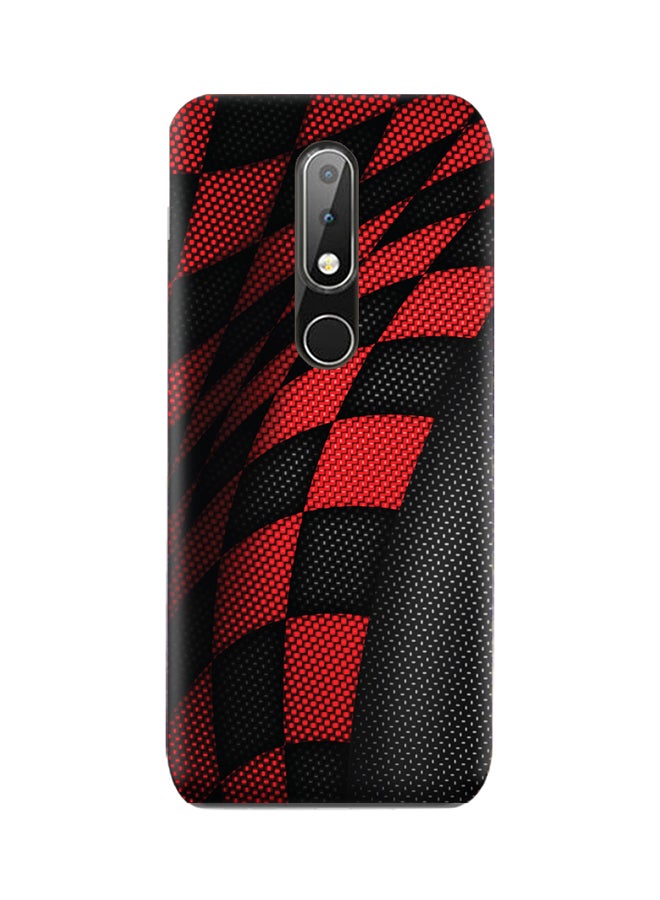 Protective Case Cover For Nokia 6.1 Plus Red/Black