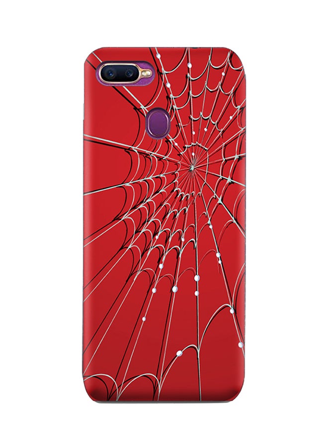 AMC DESIGN - Oppo F9 ( F9 Pro ) Tpu Case With Red Spider Web Pattern Red Spider Web Pattern - Image 1