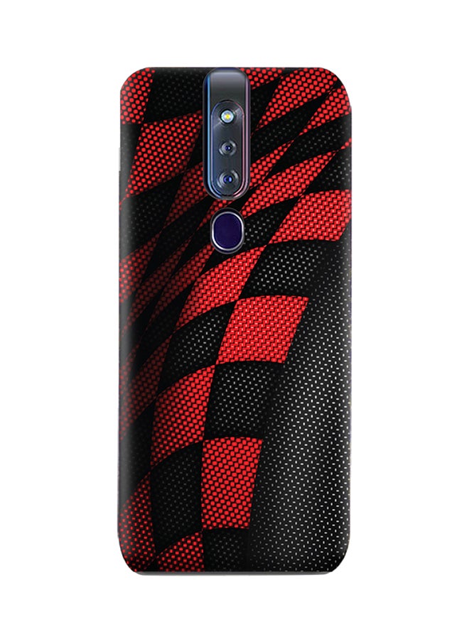 Oppo F11 Pro Tpu Case With Sports Red & Black Pattern Sports Red & Black Pattern