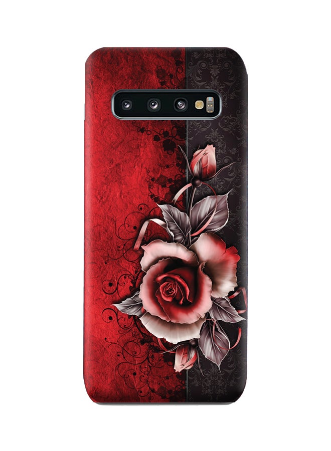 غطاء حماية مصنوع من مادة البولي يوريثان الحراري بتصميم كلاسيكي بنمط وردة لهاتف سامسونج جالاكسي S10 بلس مزين بنمط زهرة كلاسيكي