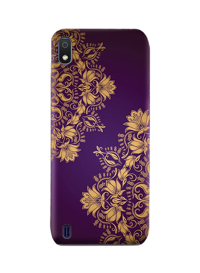 Amc Design Samsung Galaxy A10  Tpu Silicone Case With Purple Floral Mandala Pattern Purple Floral Mandala Pattern