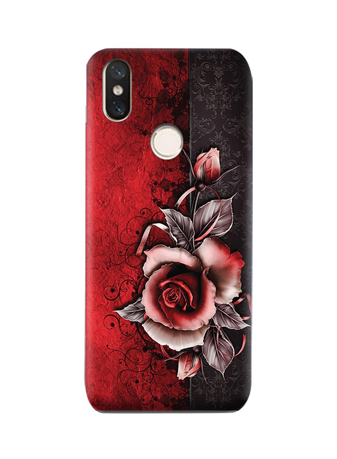 غطاء حماية من السيليكون والبولي يوريثان الحراري لهاتف شاومي مي 8 SE من إيه إم سي ديزاين بتصميم ورد كلاسيكي مزين بنمط زهرة كلاسيكي