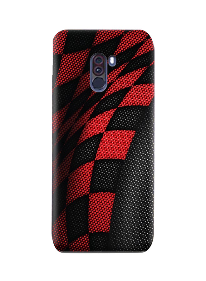 AMC DESIGN - Amc Design Xiaomi Pocophone F1 Tpu Silicone Case With Sports Red & Black Pattern - Image 1