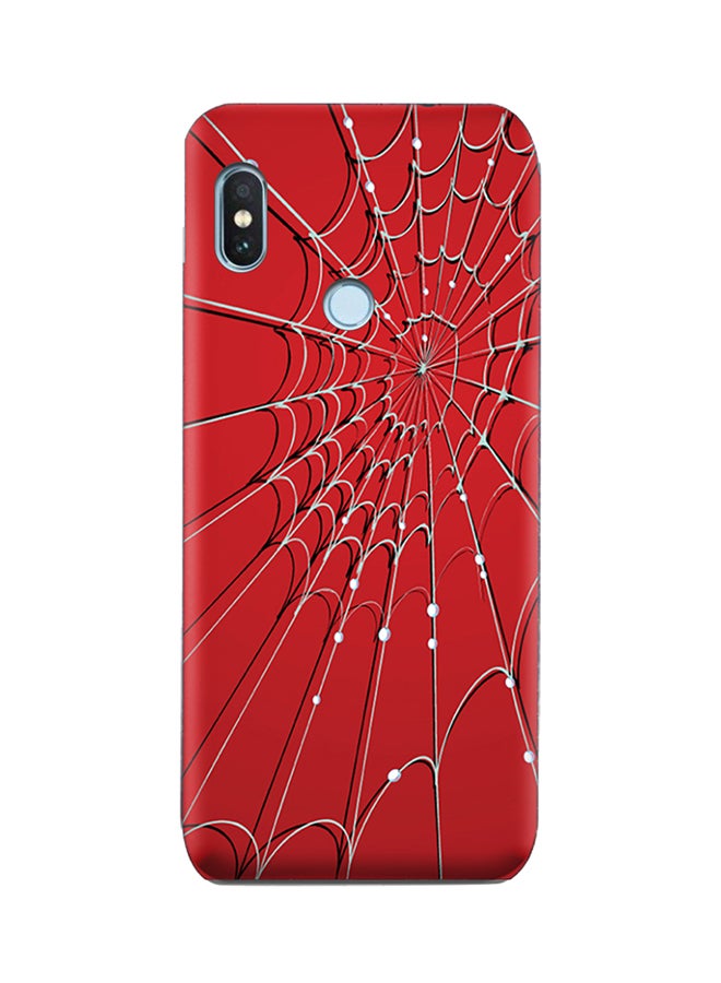 Amc Design Xiaomi Redmi Note 6 Pro Tpu Silicone Case With Red Spider Web Pattern Red Spider Web Pattern