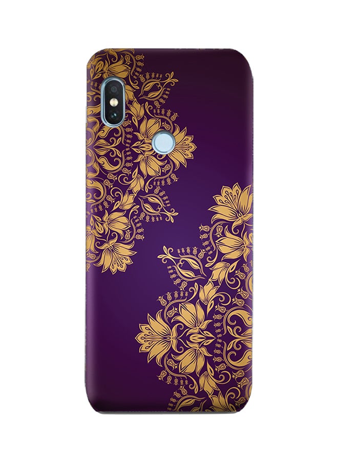 Amc Design Xiaomi Redmi Note 6 Pro Tpu Silicone Case With Purple Floral Mandala Pattern