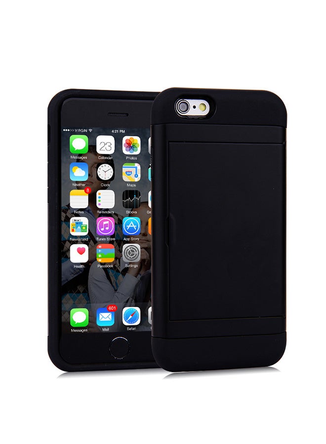 Folgandros Protective Wallet Case Card Holder Shell Phone Cover For Apple iPhone 8 Plus Black  - Image 1