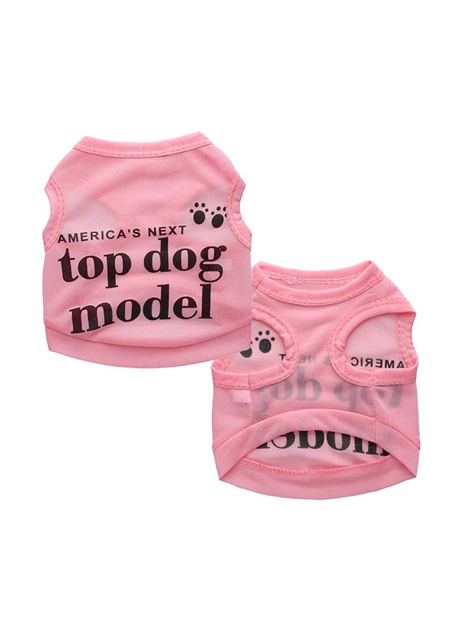 Fashion Letters Print Pet Clothes Summer Vest Tank Top Sports Dog Apparel Gift Pink