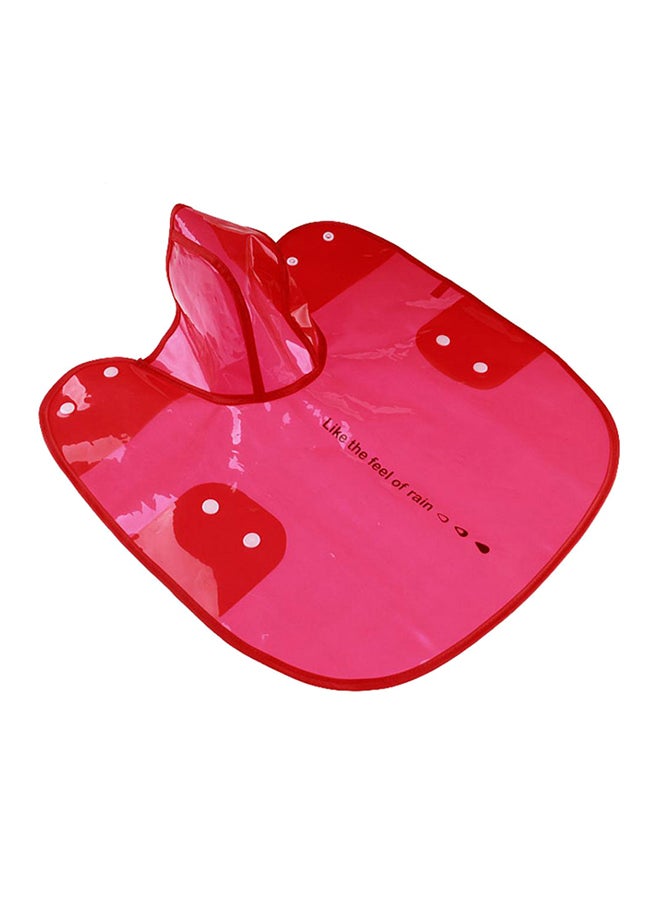 بلولانز معطف للحيوانات الأليفة واقٍ من المطر ومضاد للماء وشفاف ومناسب للأماكن الخارجية وردي أحمر - Image 1