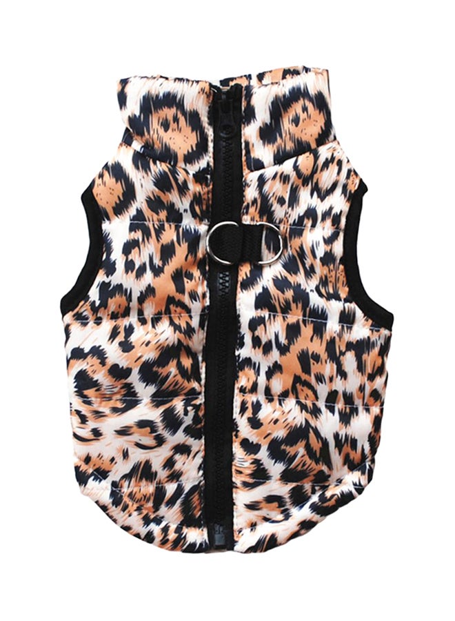 بلولانز فيست لطيفة للحيوانات الأليفة مزينة بنقشة جلد الفهد ملائمة لفصلي الشتاء والخريف متعدد الألوان