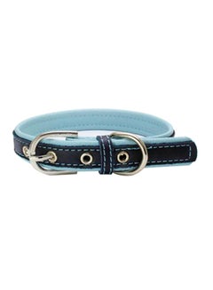 Bluelans Soft Faux Leather Adjustable Unique Design Puppy Cat Dog Neck Strap Gift Collar Blue/Black  - Image 1