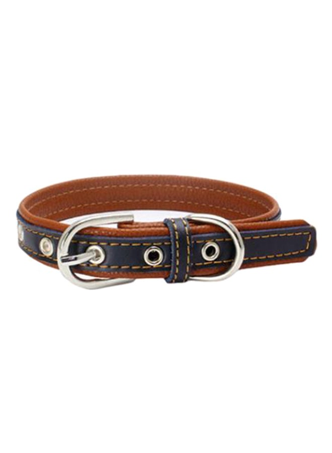 Bluelans Soft Faux Leather Adjustable Unique Design Puppy Cat Dog Neck Strap Gift Collar Black/Brown - Image 1