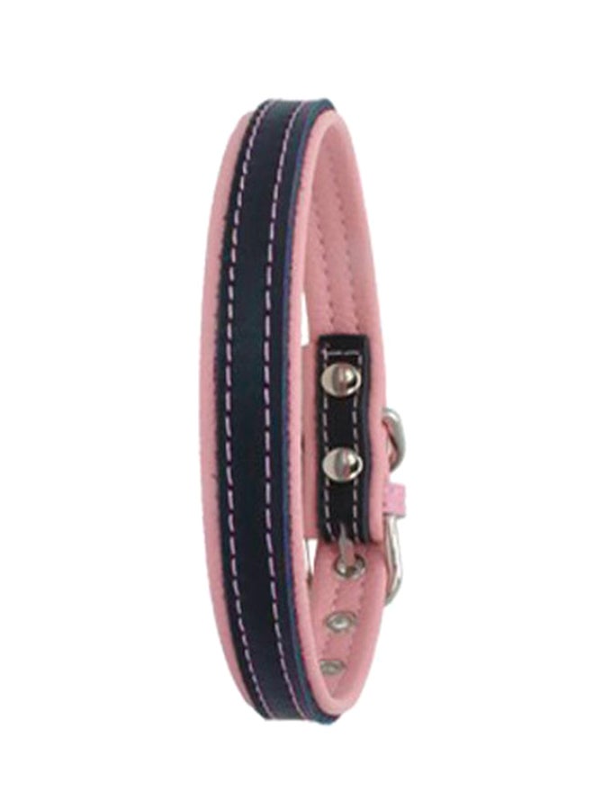 بلولانز طوق بتصميم حزام للرقبة بتصميم فريد قابل للتعديل ومصنوع من الجلد الصناعي المرن للحيوانات الأليفة، يمكن منحه كهدية وردي/أسود