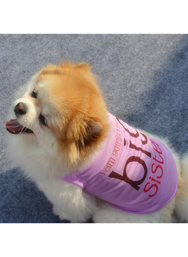 Summer Sun Protection Clothing Sleeveless Casual Dog Apparel Pink