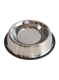 Bluelans 1 Piece Stainless Steel Durable Pet Dog Cat Feeding Food Non Slip Bowl Dish Silver 29.5cmcentimeter 