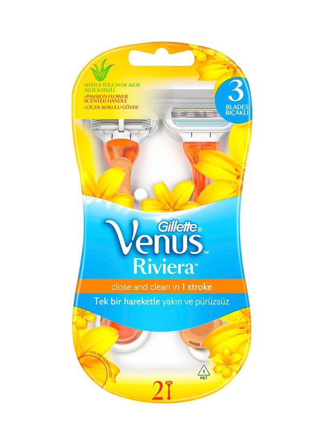 Gillette Set Of 2 Venus Riviera Orange 