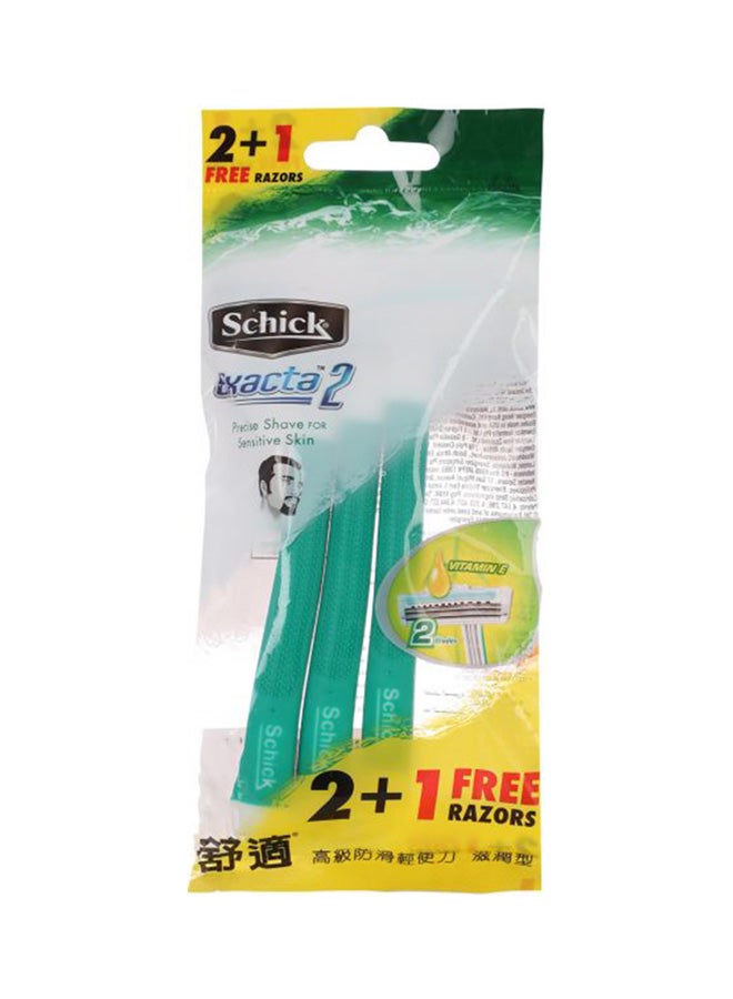 شفرة حلاقة من 3 قطع أبيض 3 Pieces