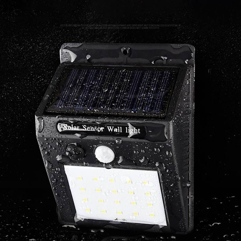 4 قطع من مصباح LED جداري يعمل بالطاقة الشمسية ومزود بجهاز استشعار حركة وإضاءة LED للحدائق متعدد الألوان 30.0x25.0x5.0Ø³Ù†ØªÙŠÙ…ØªØ± - Image 3
