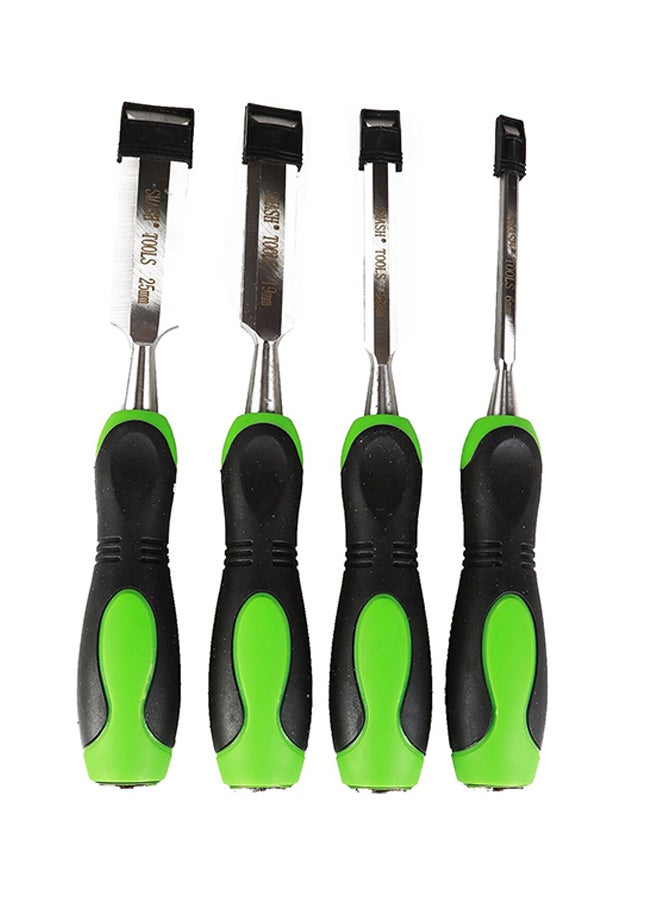 smash - 4-Piece Wood Chisel Set GreenBlackSilver - Image 1