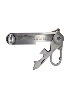 6-In-1 MiKey Key Ring Multi Tool Silver 7.9 x 2.4 x 2.4centimeter