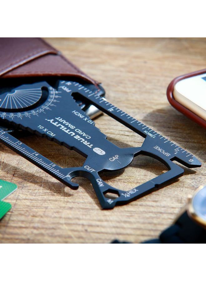 True Utility 30-In-1 Credit Card Sized Multi Tool Black 14 x 9.5 x 3.5cm - Image 4
