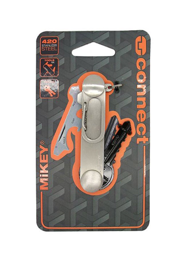 True Utility - 6-In-1 MiKey Key Ring Multi Tool Silver 7.9 x 2.4 x 2.4centimeter - Image 1